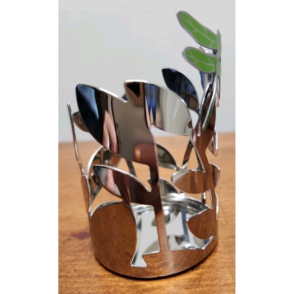 Bath & Body Works/Slatkin & Co - mini 1.6 oz Candle Holder Sleeve wi Dragonfly - Picture 3 of 8